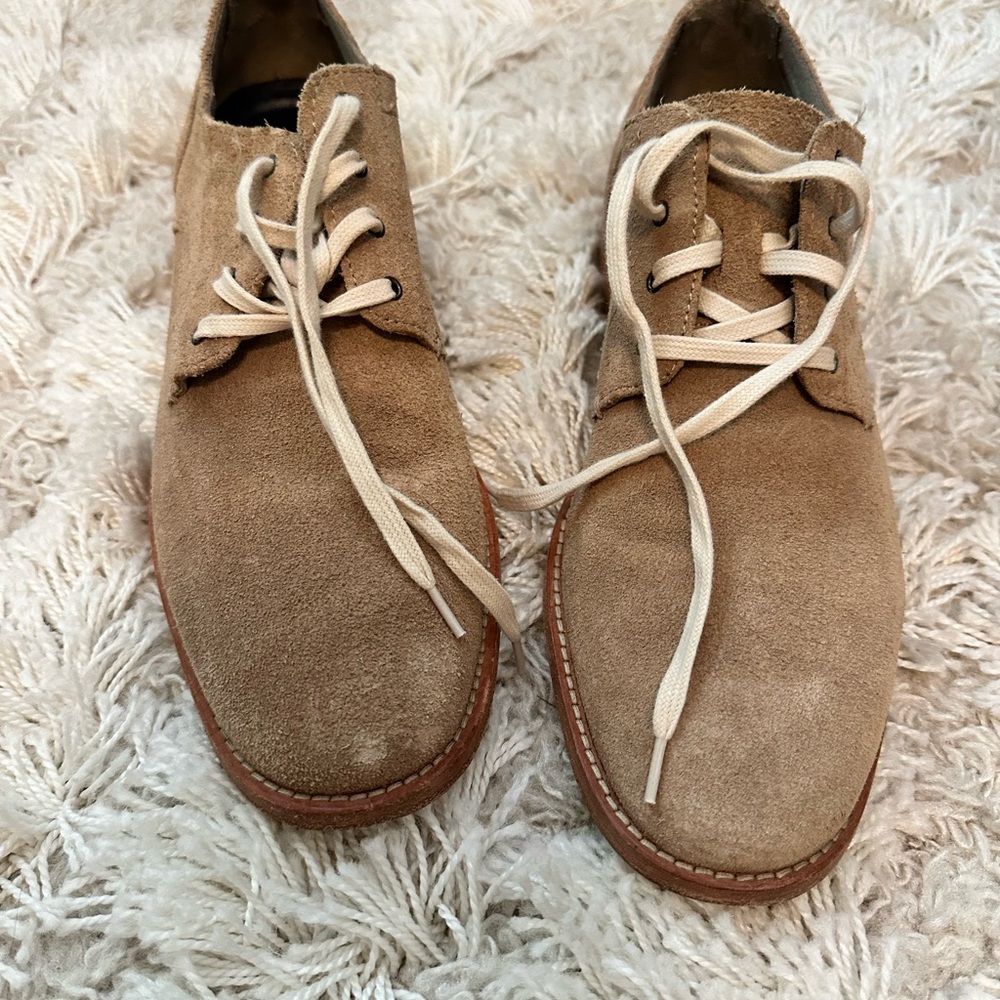 Cole Haan Men's Light Brown Suede Derby Shoes